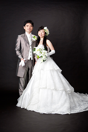 白無垢・綿帽子で結婚写真