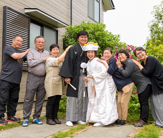 自宅または知人宅での結婚式写真撮影プラン