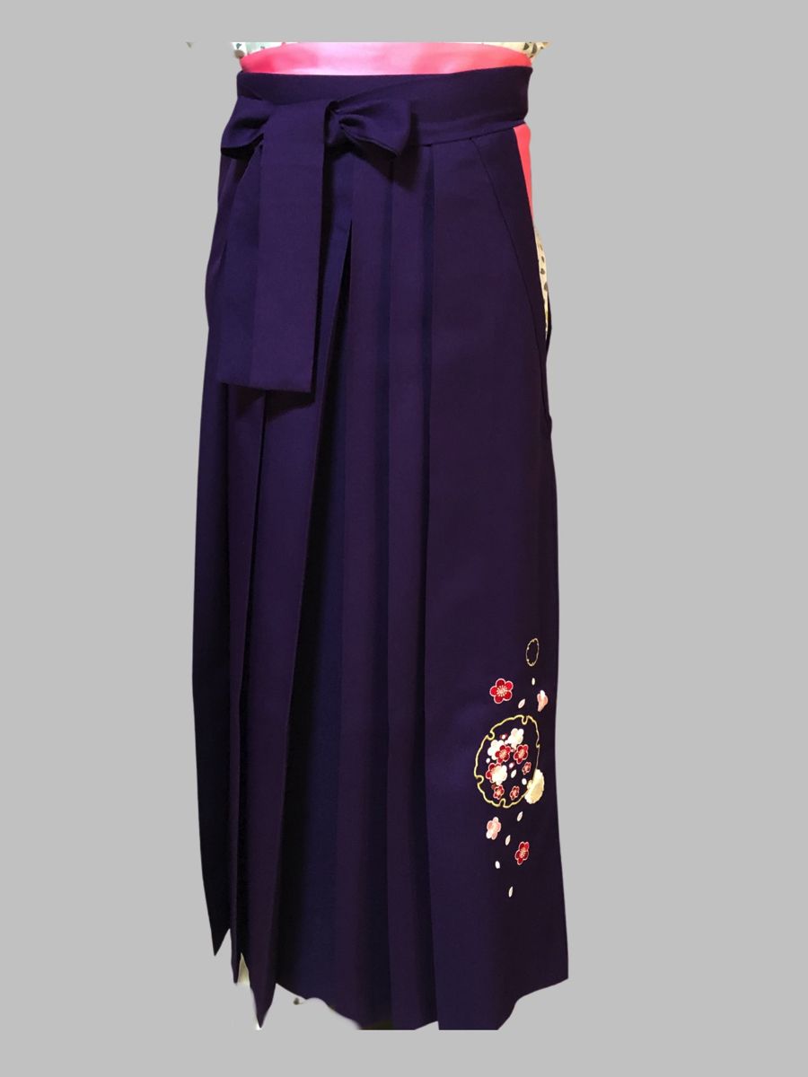 L95-7 紫、丸に桜の刺繍