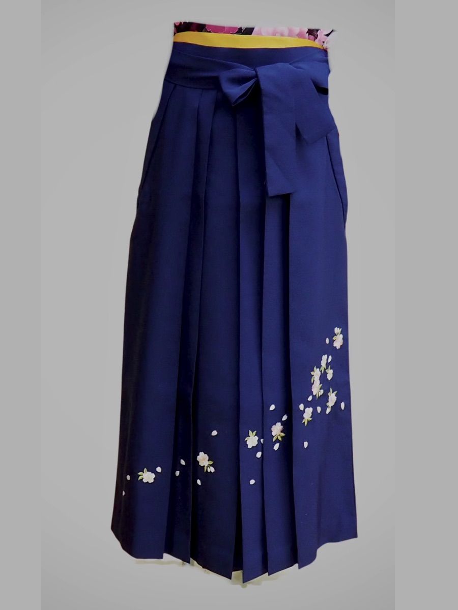 S87-5 紺、桜の刺繍