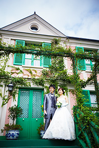 白無垢・角隠しで結婚写真