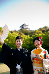 結婚式写真の着付け・撮影