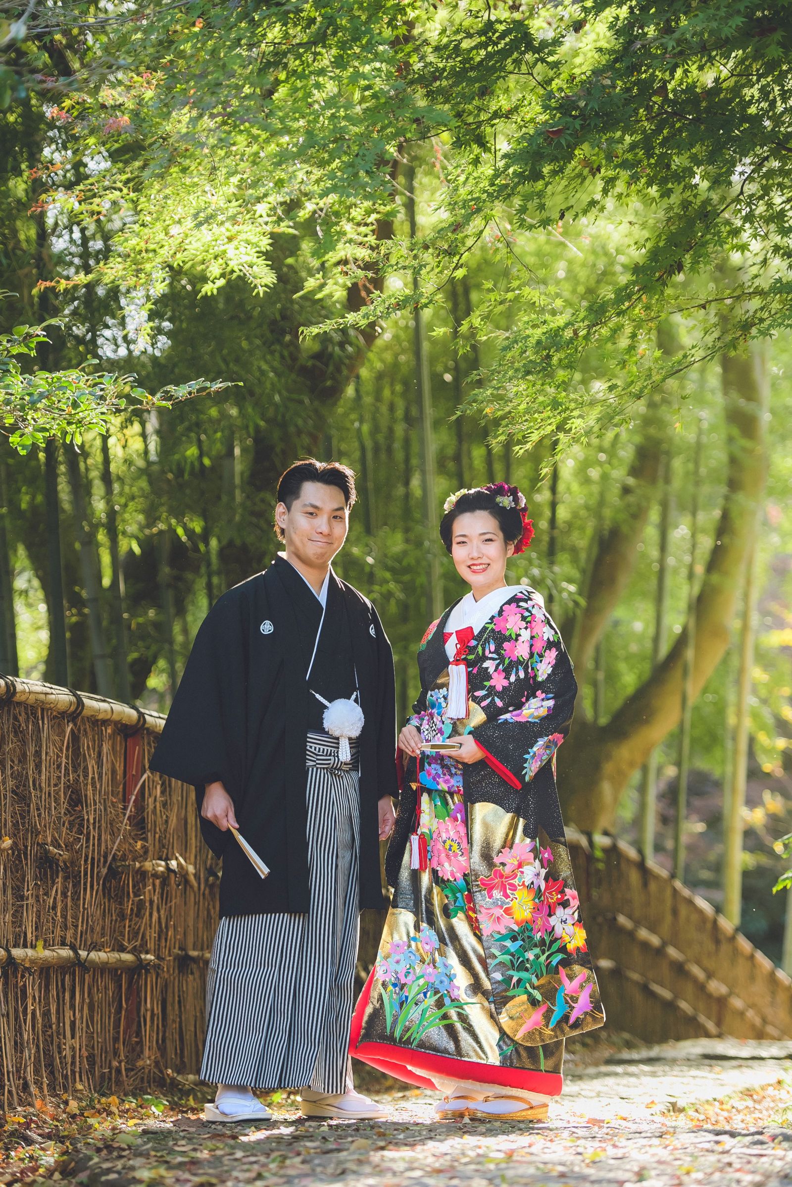 白無垢・綿帽子で結婚写真