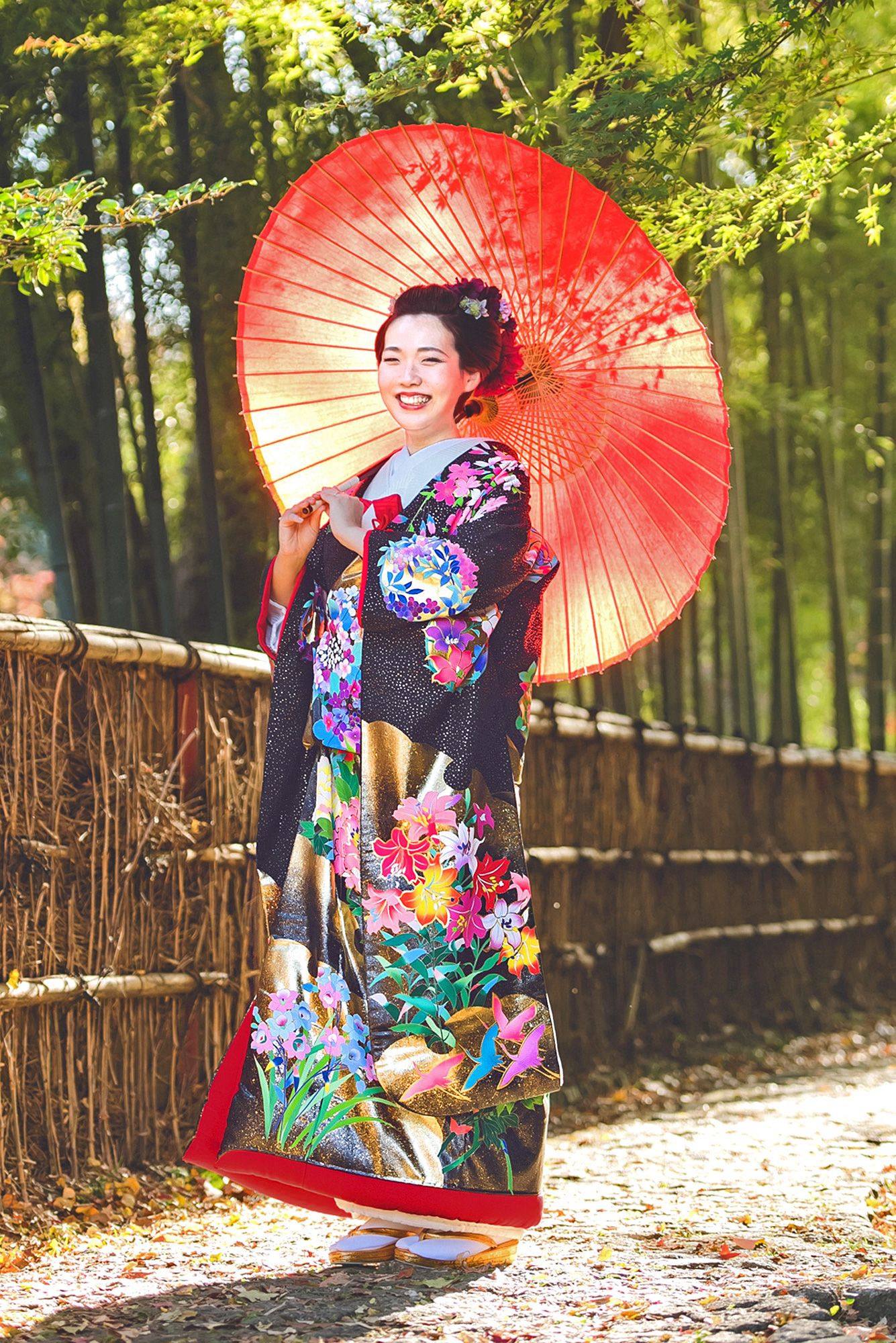 白無垢・角隠しで結婚写真