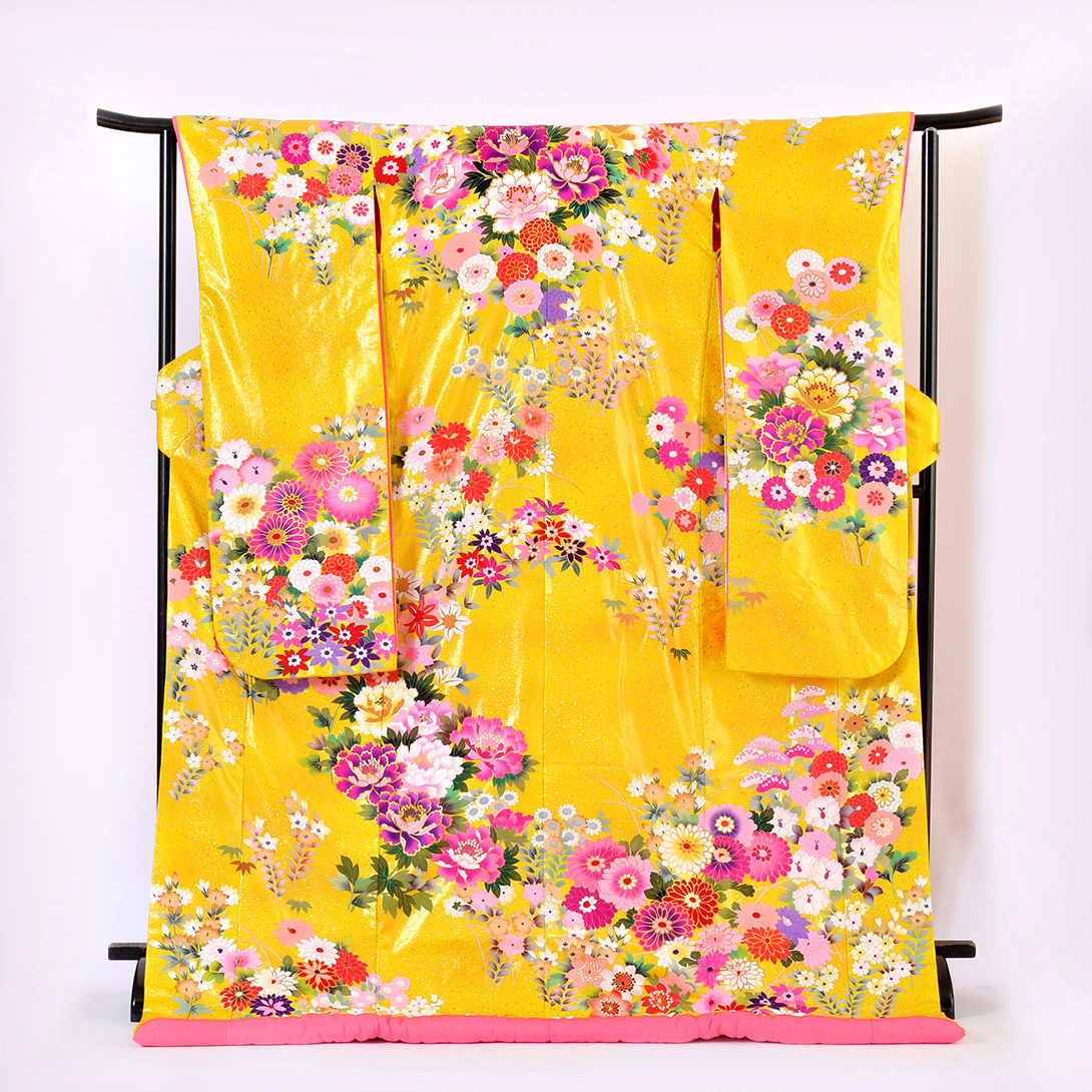 色打ち掛け 花のいざない